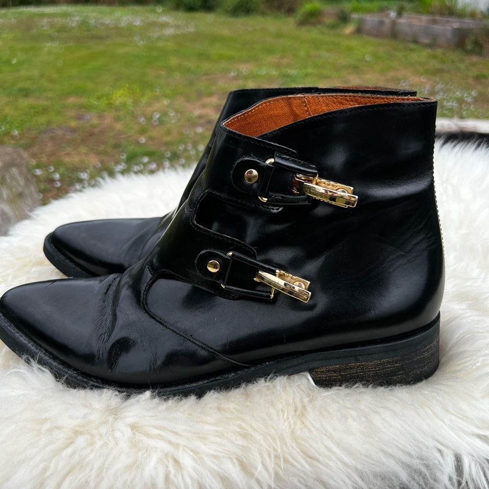 Miista Women's Pandora Leather Buckle Boots - Black